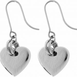 Zilveren hartjes oorbellen USE11102