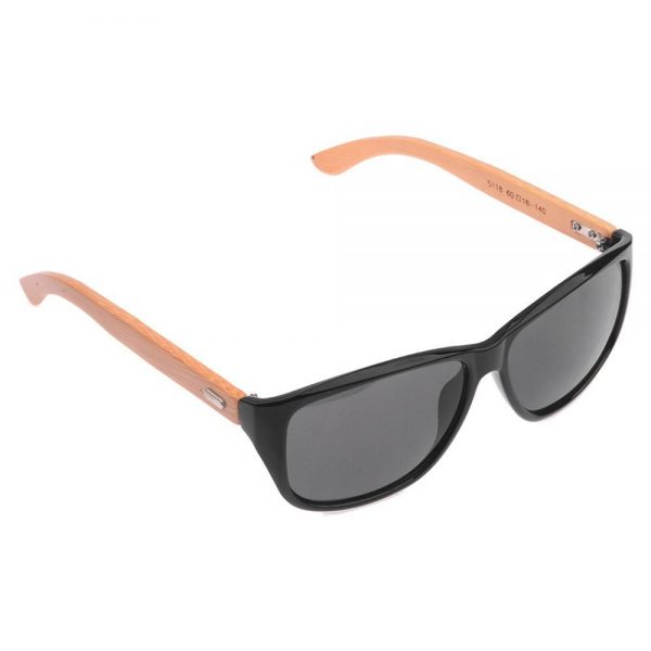 Half Bamboo Sunglasses (shiny black)