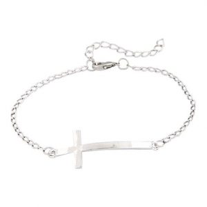 Cross bracelet silver