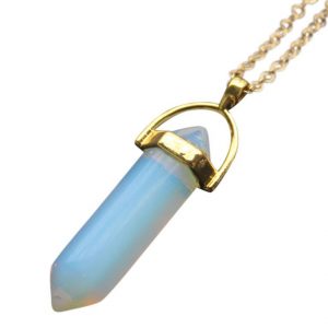 Gemstone ketting Opal goud