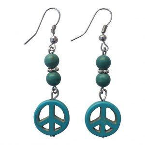 Love peace happiness earrings