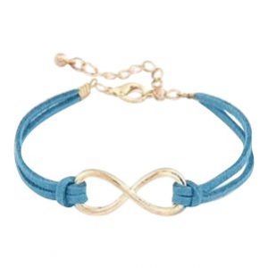 Infinity armband blauw